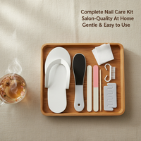 Kit de pédicure jetable professionnel, limes à ongles, brosse à ongles, ensemble de soins des pieds, coupe-ongles pour salon de beauté