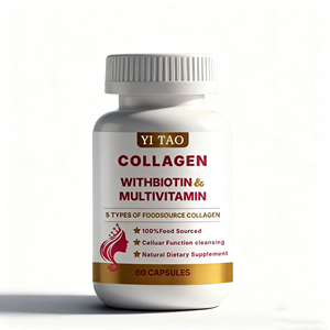 แคปซูลคอลลาเจน - พร้อมวิตามินซีและกรดไฮยาลูโรนิก อาหารเสริมสำหรับการเจริญเติบโตของเส้นผม ผิวหนัง เล็บ ข้อต่อ และสุขภาพกระดูก - Product Image 1