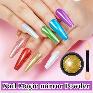 Superbe Poudre à Ongles Métallique <span class=keywords><strong>Effet</strong></span> Miroir Chrome Poussière Argent Or <span class=keywords><strong>Rouge</strong></span> Bleu Vert Pigment Titane pour Nail Art - Product Image 3