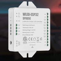 Contrôleur LED ESP32 WLED adressable 2.4G IO33 IO36 DIY SPI PWM pour bande LED USB C UART avec modes dynamiques de musique Wi-Fi et microphone intégré