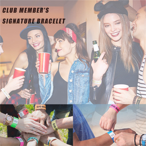 Biểu tượng tùy chỉnh Tyvek giấy dây đeo cổ tay và vòng đeo tay cho sự kiện vé câu lạc bộ truy cập & công viên giải trí nhập học - Product Image 6