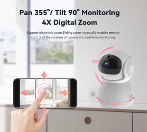 Icsee wifi trong nhà bé màn hình <span class=keywords><strong>camera</strong></span> mini với Máy dò theo dõi <span class=keywords><strong>camera</strong></span> 3MP-360 ° nhìn toàn cảnh với độ rõ nét HD - Product Image 4