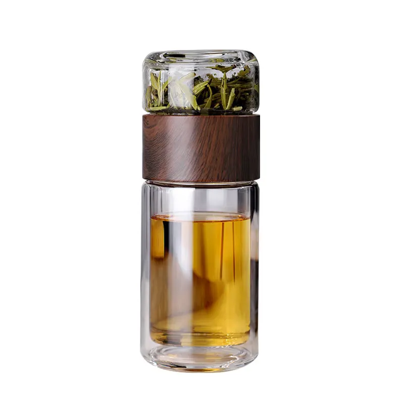 Accessoires pour le thé, 20 ml, bouteilles d'eau, tasses à thé en cristal délavé avec filtre, pour voyage et cadeau, meilleures ventes, 380