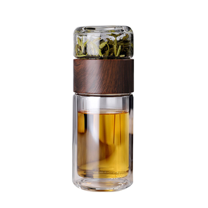 Accessoires pour le thé, 20 ml, bouteilles d'eau, tasses à thé <span class=keywords><strong>en</strong></span> cristal délavé avec filtre, pour voyage et cadeau, meilleures ventes, 380 - Product Image 1
