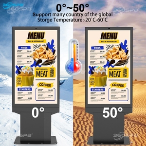 ป้ายเมนูดิจิทัลกลางแจ้งขนาด 55 นิ้ว ความละเอียด 4K ความสว่าง 2500 นิต กันน้ำระดับ IP65 พร้อมภาพเคลื่อนไหว สำหรับร้านค้าปลีก ระบบนำทาง และการศึกษา - Product Image 2