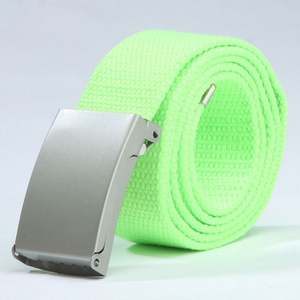 Wholesale Oem Odm Unisex, 18 Colors Cotton Woven Canvas <b>Fabric</b> Tactical Waistband Custom <b>Belt</b> With Logo Metal Buckle/ - Product Image 3