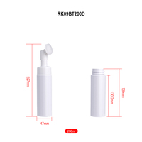 Nouvelle conception de flacon pompe à mousse pour le visage avec brosse, échantillons gratuits, logo personnalisé, flacon à mousse circulaire à pression pour la maison