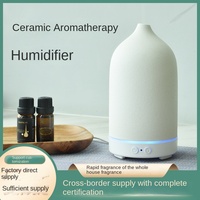 Diffuseur d'huiles essentielles électrique en céramique à ultrasons de 250 ml avec lumière LED et télécommande, pour la maison et le bureau