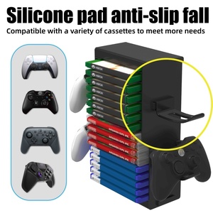 Đa chức năng CD/DVD hiển thị đứng PS Tương thích Loại vỏ nhựa trò chơi Cassette lưu trữ đứng với các phụ kiện - Product Image 2