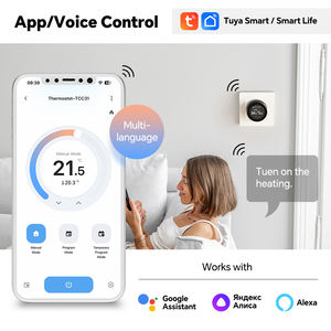 Chaudière à gaz à eau chaude, <span class=keywords><strong>thermostat</strong></span> intelligent Tuya pour la maison, avec écran tactile rond coloré et affichage en 6 langues - Product Image 2
