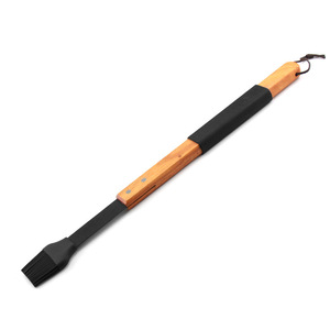 Juego de herramientas para barbacoa de 5 piezas con mango de madera, kit de barbacoa antiadherente para exteriores, pinzas, tenedor, espátula, raspador, herramientas duraderas para voltear - Product Image 4