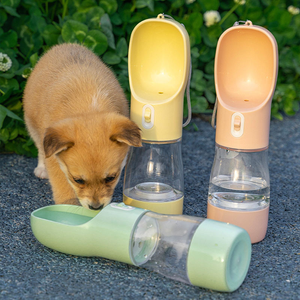 Custom Logo Desgin Portable Pet Drinking Water Feeder Bowl Food Feeding Water Bottle for Puppy Dog <b>Cat</b> Lightweight Easy to Carry - Product Image 5