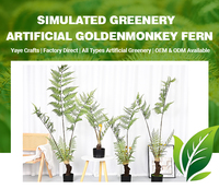 Plante artificielle réaliste haut de gamme en plastique, plante verte artificielle en pot pour la décoration du salon, fleurs d'intérieur.