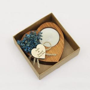 Custom Holiday Decoration Bridal Shower Favors Wedding Guest Favors Gifts Wooden Heart Shaped <strong>Tealight</strong> Candle <strong>Holder</strong> in Bulk - Product Image 2