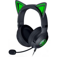Audífonos para Juegos Razer Kraken Kitty V2 con Cable, RGB, Sonido Envolvente 7.1, Orejas de Gato, Iluminación Reactiva a la Transmisión, Controladores TriForce de 40 mm