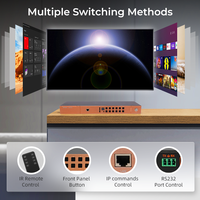 Switch HDMI 16 Port ODM 4K 60Hz Pengalih Video Mendukung Kontrol RS232 IP Multi-PC ke Monitor Tunggal untuk Home Theater