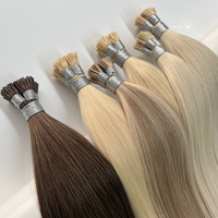 Herrera K Tip Extensions de cheveux à pointe plate en kératine pré-collée Nano Itips U V Y I F Extensions de cheveux naturels humains russes d'usine