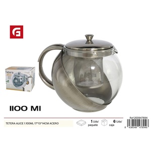 Alice 1100ml teiera in acciaio inox, 17x13x14 cm-utensili da cucina - Product Image 1