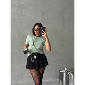 Topshow Femme – Haut en Coton Respirant Taille XS Coupe Slim Haute Qualité Style Court Sexy avec Décoration Lettres – Vente en Gros - Product Image 2