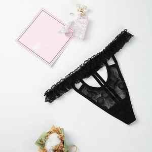 String personnalisé avec lettres en strass pour femme, sexy, en dentelle, avec nom personnalisé sur <span class=keywords><strong>la</strong></span> ceinture, <span class=keywords><strong>culotte</strong></span> en maille imprimée cœur, lingerie - Product Image 6