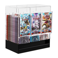 Boîte de rangement moderne personnalisée en acrylique pour boosters de cartes, facile à assembler, pour cartes à collectionner/boosters sportifs