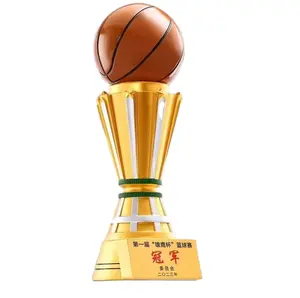 Trophée de basket-ball en résine 2022 personnalisé accepter les prix du fabricant Coupe du trophée du championnat du monde NBA