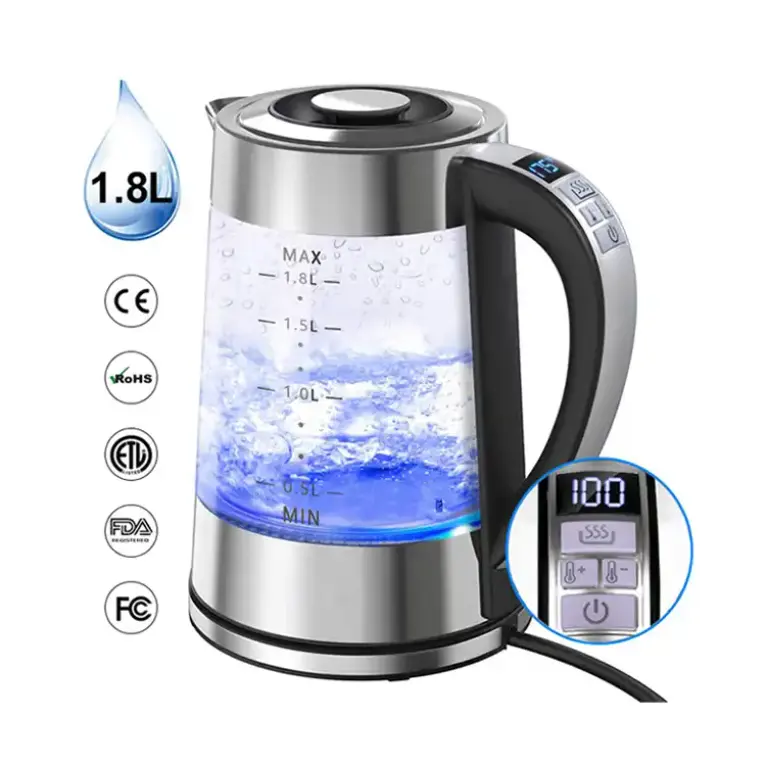 New Arrival Speed Boil Water Electric Kettle 1.8L 1500W Wasserkocher Cool Touch Handle LED LightBoil Dry Protection Elektrische