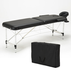 <span class=keywords><strong>Table</strong></span> de massage pliable en cuir synthétique portable avec un design moderne pour les soins de salon, de spa et de beauté dans le salon - Product Image 1
