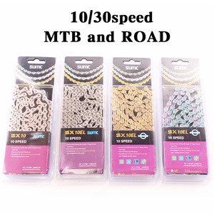 <span class=keywords><strong>Cadena</strong></span> de bicicleta SUMC 116 eslabones <span class=keywords><strong>cadena</strong></span> EL de 10 velocidades 10/20 / 30S enlace shimano de montaña Rainbow - Product Image 6