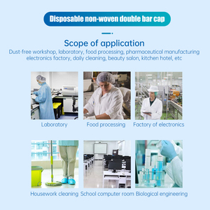 Bonnet jetable non tissé à bande élastique, bonnet bouffant, <span class=keywords><strong>filet</strong></span> à cheveux, bonnet rond, bonnet d'infirmière - Product Image 5