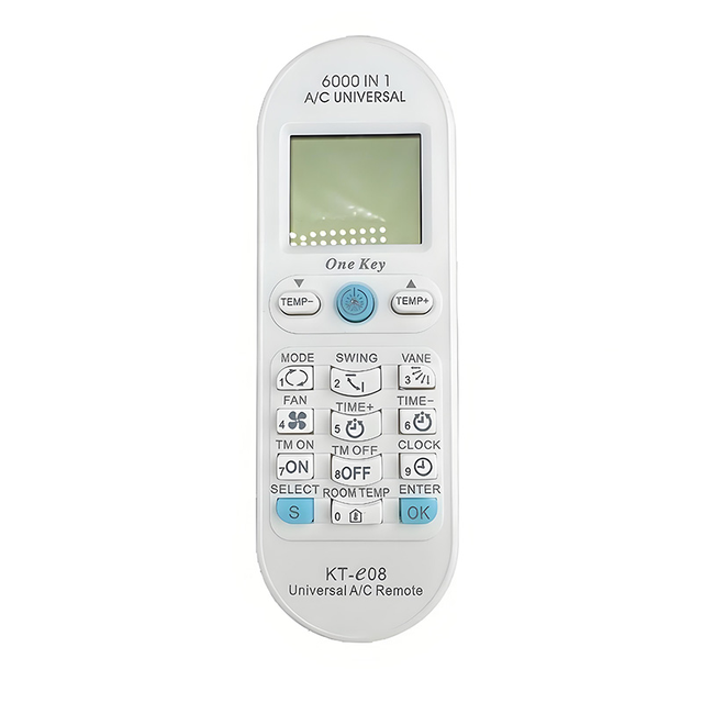 Hostrong KT-e08 Universal AC Remote Control with Fixed & Rolling Code 6000 in 1 Customizable for Air Conditioner
