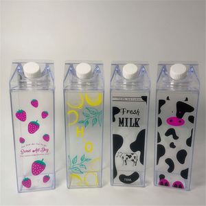 Eco Friendly Plastic <b>Milk</b> Water Bottle Cute Sports <b>Milk</b> Carton Shape <b>Box</b> 500Ml Acrylic <b>Milk</b> Carton in Bulk - Product Image 6