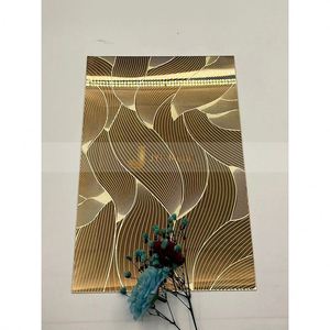 แผ่นสแตนเลสสตีล 304 316 ลายสลักแบบกำหนดเองได้ สำหรับตกแต่งภายใน บริการดัด ตัด เชื่อม - Product Image 3