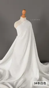 Tissu de velours étoile brillante de couleur unie tissage argenté doux tissu de velours coréen à paillettes rêveuses tissu de velours non tombant - Product Image 6