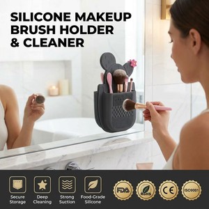 Tappetino Multiuso per la Pulizia dei Pennelli da Trucco, Porta Rossetti in Silicone, Organizer Cosmetico Premium per Pennelli - Product Image 2