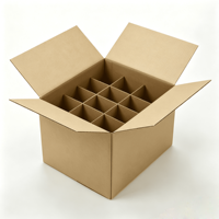 Cajas de Cartón Corrugado Reciclables para Botellas de Vino, Cerveza y Licores, con Separadores