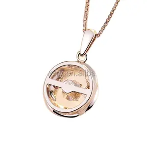 PES fine jewelry! Dancing Diamond Swirl Japan Design Pendant Necklace (PES3-1521)