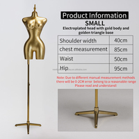 Mannequin de présentation de vêtements pour femmes BBL, taille plus, demi-corps, buste, fibre de verre, noir doré
