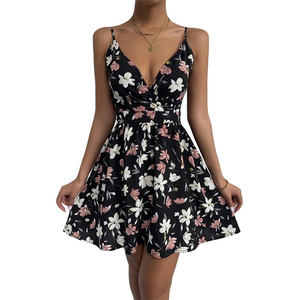 Vestido Camisero Azul Cielo de Verano Gimily para Mujer, Vestido Casual de Algodón sin Mangas, Mini Vestido en Línea A con Cuello en V, Transpirable - Product Image 1