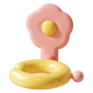Support mural pour sèche-cheveux Dopamine Flower, finition brillante, sans perçage, pour salle de bain - Product Image 1