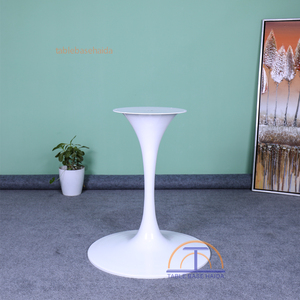 Base de mesa redonda moderna de tulipán, pata de acero de Metal grande en blanco y negro para restaurantes, hoteles, sala de estar al aire libre, apartamentos, parques - Product Image 2
