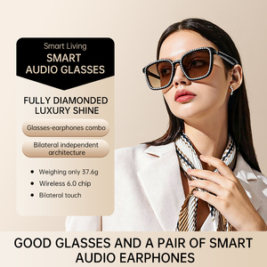 Gafas Inteligentes XG95 con Auriculares, Llamadas HD, Música, Protección Anti-luz Azul, para Exteriores, Auto, Deportes, con Diamantes - Product Image 3