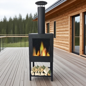 Large Capacity <strong>Outdoor</strong> Fire Pit <strong>Fireplace</strong> with Chimney - Product Image 5