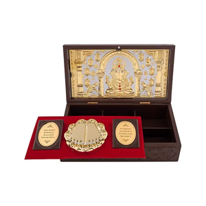 Juego de Charan Paduka de Acero Inoxidable Jai Shree Krishna Arts - Diseño Personalizado Hecho a Mano, Decoración Artística Duradera de Varias Piezas para el Hogar o Sala de Adoración - Product Image 3