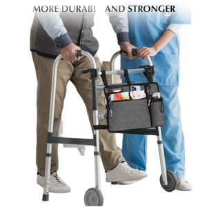 Bolsa para andador con almacenamiento lateral, gran capacidad, tela Oxford colgante para andadores y sillas de ruedas - Product Image 3
