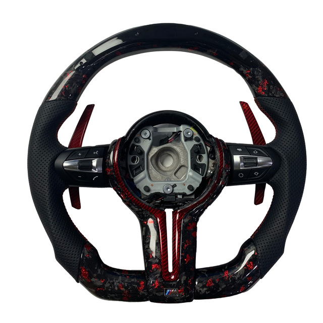 Custom Leather-Forged Carbon Fiber Sports 3/4 Spoke Steering Wheel for G20 G29 Z4 G05 G01 G06 G38 G30