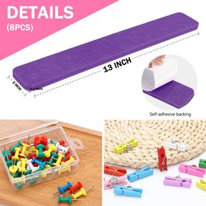 Tableau d'affichage en feutre auto-adhésif léger avec 50 punaises et 20 punaises, 8 pièces - Product Image 2