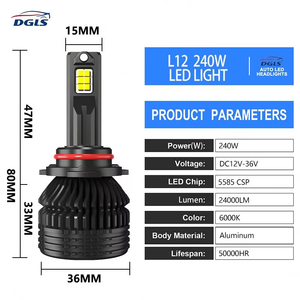 <span class=keywords><strong>Faro</strong></span> led super luminoso 240W 24000lm led <span class=keywords><strong>faro</strong></span> H1 H4 H7 9005 9006 9007 6000k con lampadina <span class=keywords><strong>faro</strong></span> ventola di raffreddamento - Product Image 6