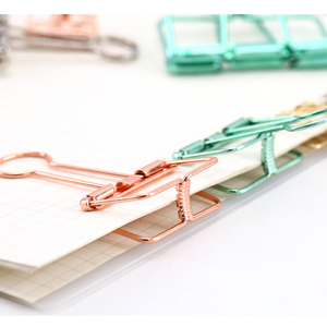 Nhà Máy Bán Hàng Trực Tiếp Tùy Chỉnh Hollow out Hình Vuông Sáng Tạo Trường Gấp Lại Kim Loại Giấy Chất Kết Dính <span class=keywords><strong>Clip</strong></span> - Product Image 6