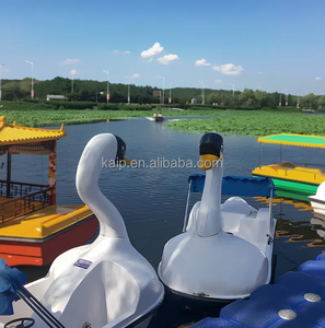 <span class=keywords><strong>Bateau</strong></span> à pédales en fibre de verre <span class=keywords><strong>pour</strong></span> enfants, canard jaune de dessin animé, cygne blanc pur, <span class=keywords><strong>bateau</strong></span> électrique, hors-bord en alliage d'aluminium, auvent, canne à pêche - Product Image 5